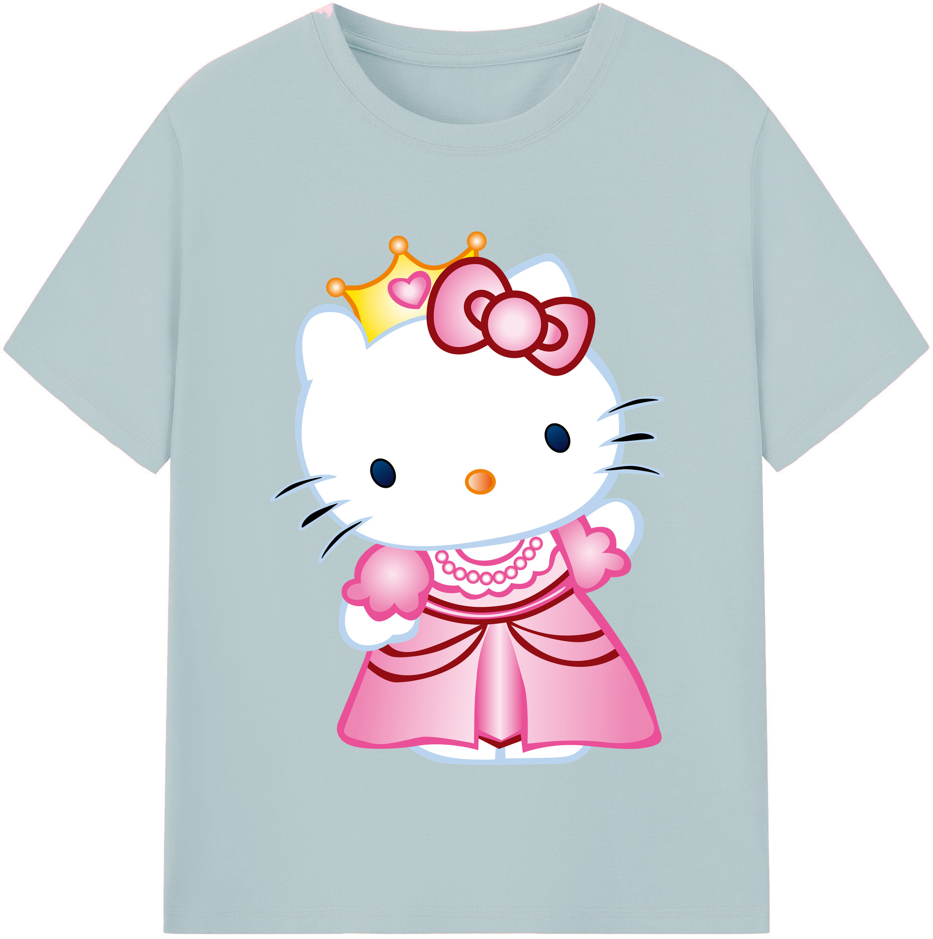 （画像用） Hello Kitty ハローキティ 綿100％半袖Tシャツ（フロントプリント）